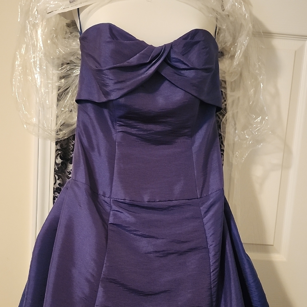 Elegant Dark Blue Strapless Dress